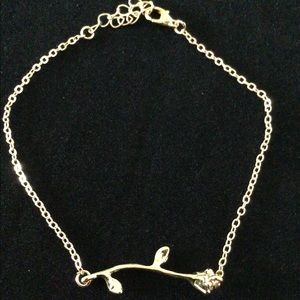 Rose ankle bracelet